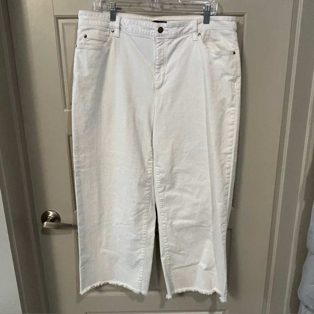 Eileen Fisher White Ankle Cropped Jeans